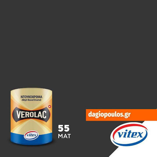 Vitex Βερνικόχρωμα Αντιδιαβρωτικό Διαλύτου Verolac 5lt Μαύρο Γυαλιστερό