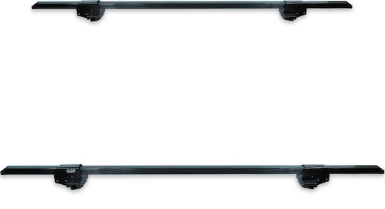 Autoline Bare de Acoperiș Metal 120cm. Universal (Set cu picioare) Negre