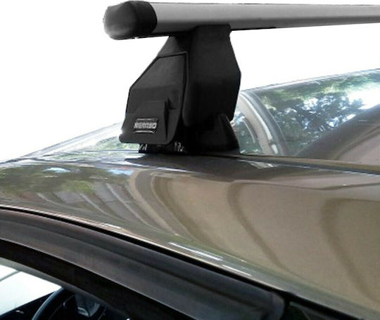 Menabo Aluminum Car Roof Bars 112cm for Opel Meriva 5D 5D 2003-2010 Set with Roof Rack Legs Silver
