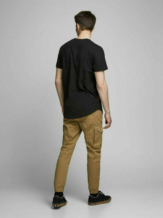 Jack & Jones T-shirt Bărbătesc cu Mânecă Scurtă Black