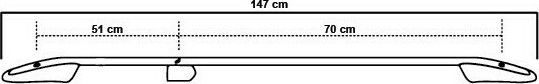 Omtec Aluminum Car Roof Bars for Citroen Jumpy 2016+ Set with Roof Rack Legs Black
