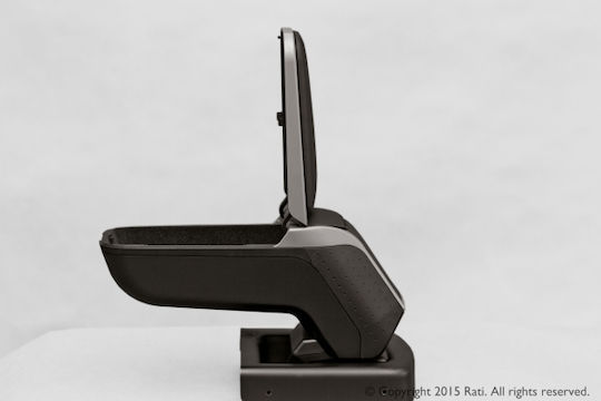 Rati Armster Car PU Armrest for Citroen C-Elysee 2012 Silver