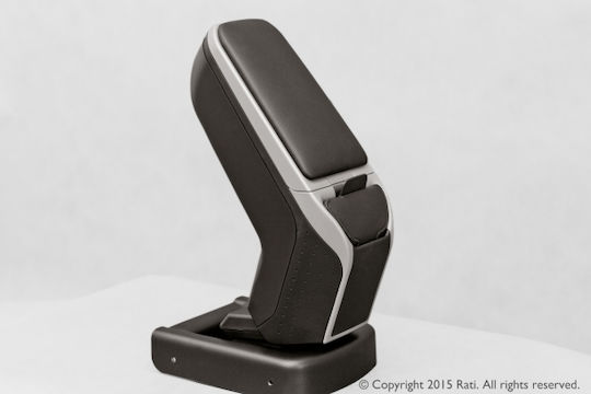 Rati Armster Car PU Armrest for Citroen C-Elysee 2012 Silver