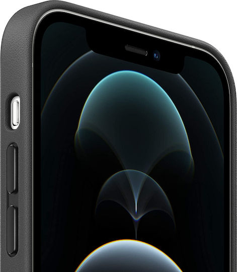 Apple Back Cover Leather Black (iPhone 12 Pro Max)