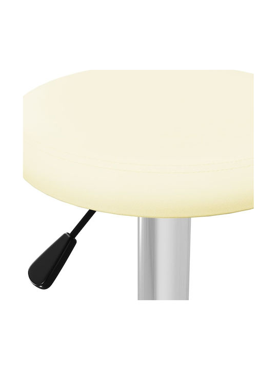 Stool Bar with Adjustable Height Cream 2pcs 31x31x58-78cm