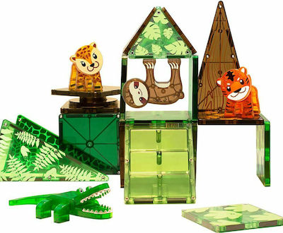 Magna-Tiles Magnetic Construction Toy Clear Colors Jungle Kid 3++ years