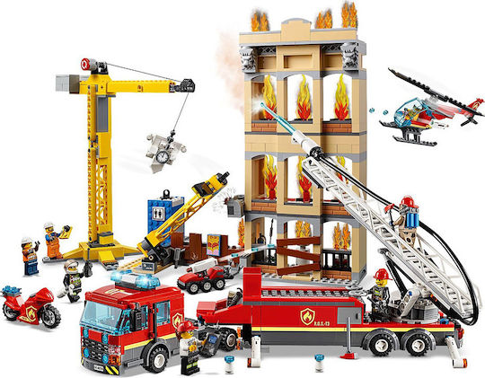LEGO City Downtown Пожарна Бригада за Възраст 6+ Бройки 943