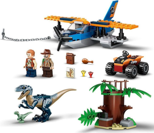 LEGO Jurassic World Velociraptor Biplane Rettungsmission für 4+ Jahre 101 Stück