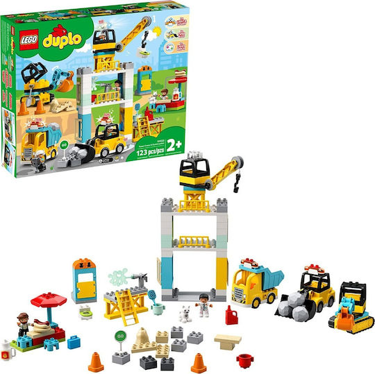 LEGO Duplo Кула Кран и Конструкция за 2+ Години 105 Бройки