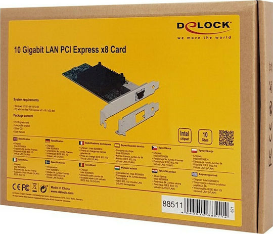 DeLock Wired Gigabit (10Gbps) Ethernet PCI-e Card