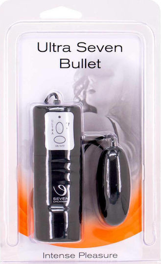 Seven Creations Ultra Seven Mini Δονητής Bullet Vibrating Bullet 6cm Black