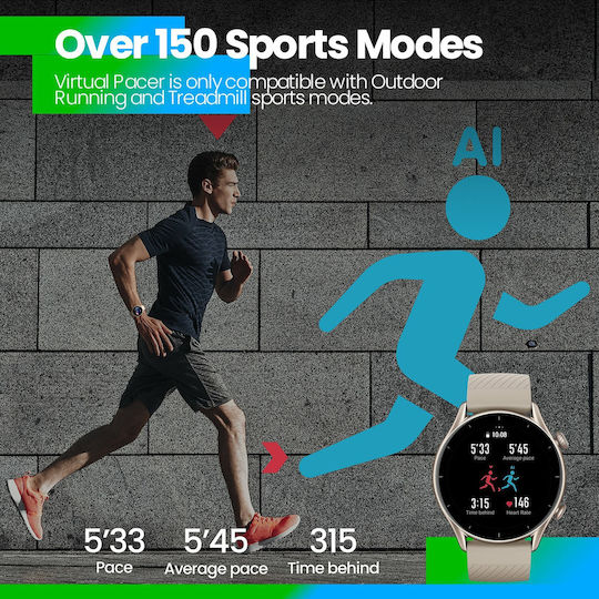 Amazfit GTR 3 Aluminium 46mm Waterproof Smartwatch with Heart Rate Monitor (Thunder Black)