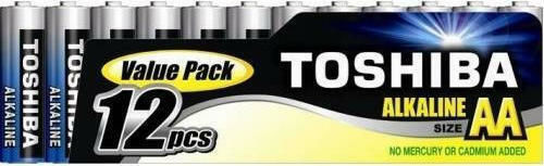 Toshiba 12 Pack Alkaline Batteries AA 1.5V BW-720006