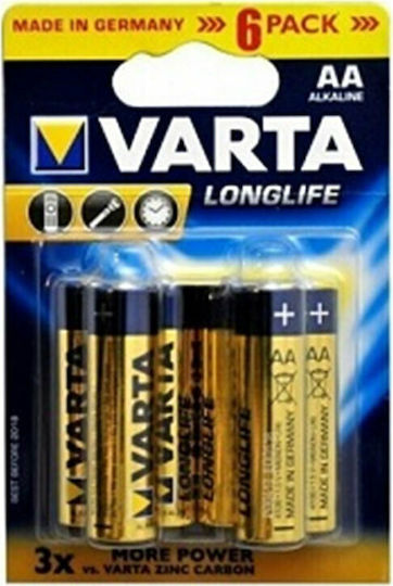 Varta LongLife Αλκαλικές Μπαταρίες AA 1.5V 6τμχ
