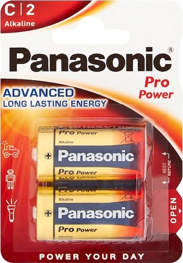 Panasonic Pro Power Αλκαλικές Μπαταρίες C 1.5V 2τμχ