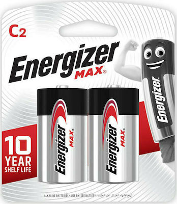 Energizer Max Αλκαλικές Μπαταρίες C 1.5V 2τμχ