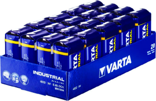 Varta Industrial Alkaline Batterien 9V 20Stück