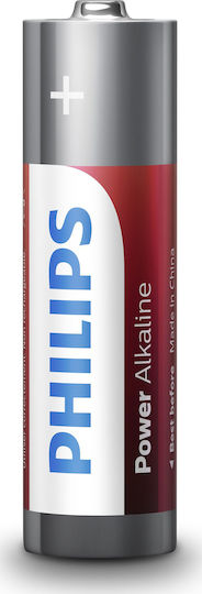 Philips 4 Pack Alkaline Batteries AA Power 1.5V LR6P4B/10