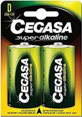 Cegasa 2 Pack Alkaline Batteries D Cegasa Super 1.5V DG216107-01