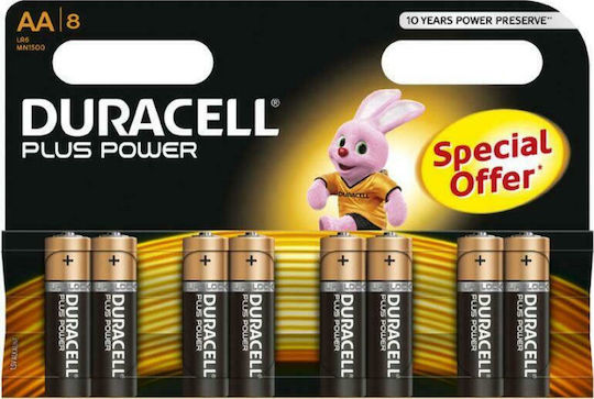 Duracell Plus Power Αλκαλικές Μπαταρίες AA 1.5V 8τμχ