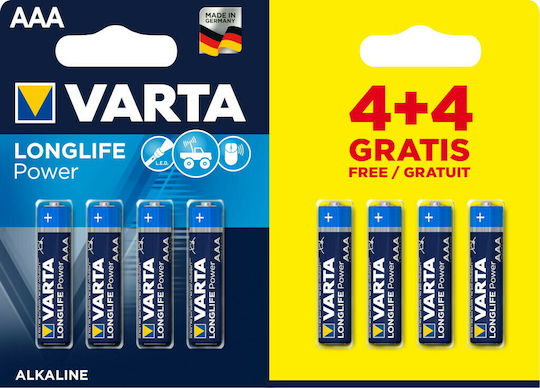 Varta LongLife Power Αλκαλικές Μπαταρίες AAA 1.5V 8τμχ