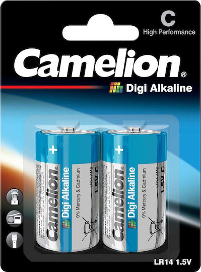 Camelion Digi Baterii Alcaline C 1.5V 2buc 09.01.0047