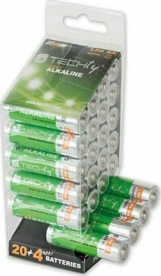 Techly Alkaline Batterien AA 1.5V 24Stück IBT-KAP-LR06-B24T