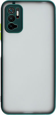 Lime Hardshell Camera Guard Plastic / Silicone Back Cover Durable Dark Green with Yellow Keys (Poco M3 Pro)