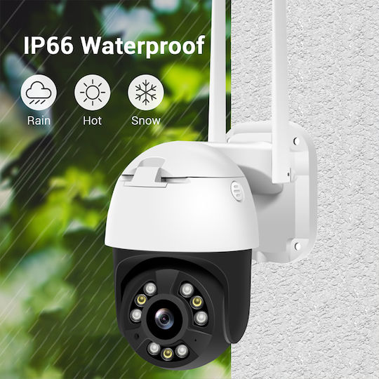 Camwon WIP-AT500S IP Surveillance Camera Wi-Fi Full HD 1080p Waterproof with Two-Way Communication and Lens 3.6mm