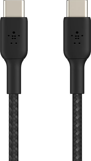Belkin Braided USB 2.0 Cable USB-C Male - USB-C 60W PD Black 1m CAB004bt1MBK