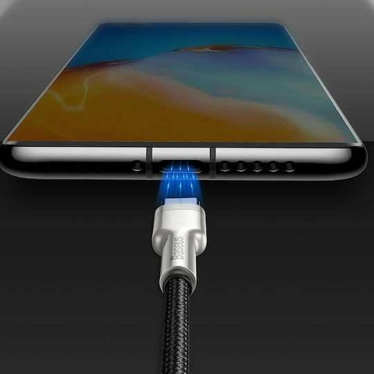 Baseus Cafule Braided USB 2.0 Cable USB-C Male - USB-A 66W PD Black 0.25m CAKF000001