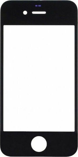 Τζάμι για Μηχανισμό Αφής για Apple iPhone 4/4S (Μαύρο)