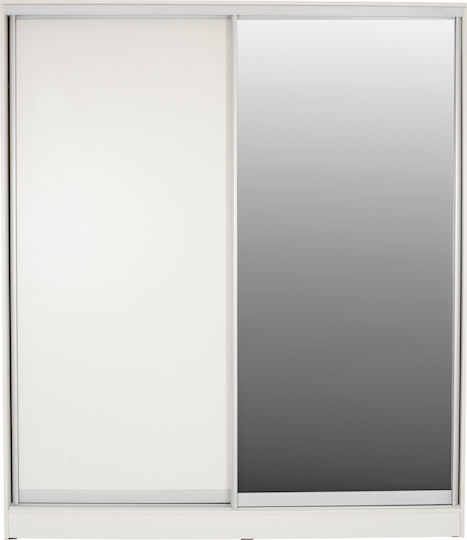 ADLER Δίφυλλη Ντουλάπα Συρόμενη με Καθρέπτη 120x60x220cm