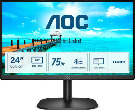 AOC 24B2XDM VA Монитор 23.8" FHD 1920x1080 с Време за Реакция 4мс GTG