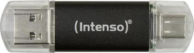 Intenso Twist Line 128GB USB 3.0 Stick cu conexiune USB-A & USB-C Negru