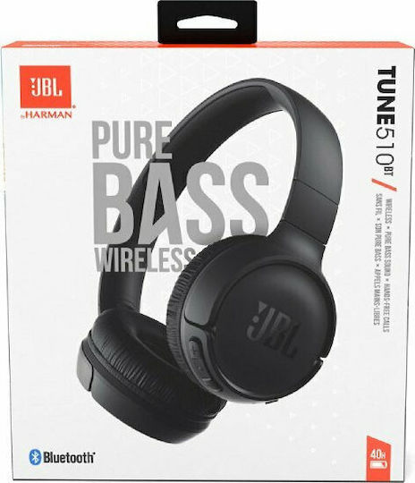 JBL Tune 510BT Bluetooth Wireless On Ear Headphones with 40 hours of Operation and Quick Charge Black