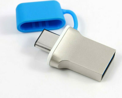 GoodRAM ODD3 32GB USB 3.1 Stick με σύνδεση USB-A & USB-C Ασημί