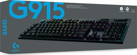 Logitech G915 Lightspeed Kabelloses Gaming-Technik Tastatur mit GL Linear Schaltern und RGB-Beleuchtung (Englisch US)