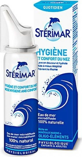 Sterimar Nasal Hygiene από 3 Ετών Ρινικό Σπρέι με Θαλασσινό Νερό για Όλη την Οικογένεια 50ml