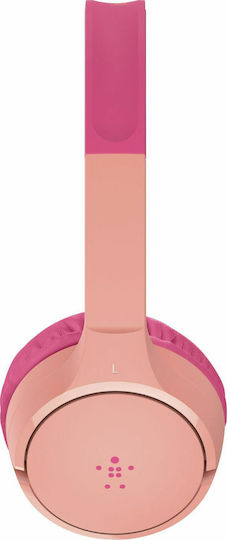 Belkin Soundform Mini Wireless / Wired On Ear Headphones with 30 hours of Operation Pink