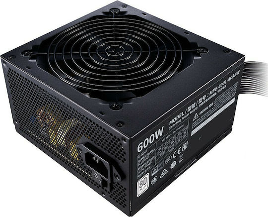 CoolerMaster MWE 600 Bronze Ver.2.0 600W Μαύρο Τροφοδοτικό Υπολογιστή Full Wired 80 Plus Bronze