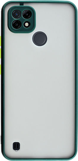 Lime Hardshell Camera Guard Задна корица Пластмаса / Силикон Dark Green with Yellow Keys (Realme C21)