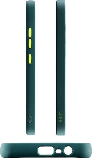 Lime Hardshell Camera Guard Задна корица Пластмаса / Силикон Dark Green with Yellow Keys (Realme C21)
