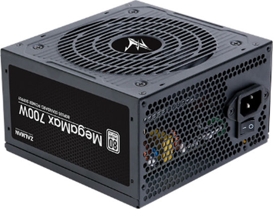 Zalman MegaMax ZM700-TXII 700W Black Computer Power Supply Full Wired 80 Plus Standard
