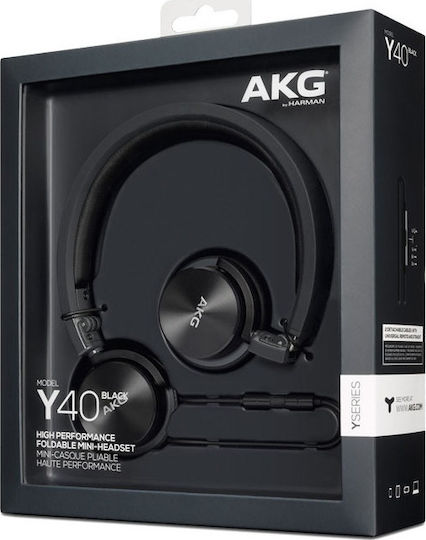 AKG Y40 Wired On Ear Headphones Black