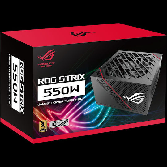 Asus ROG-STRIX-550G 550W Μαύρο Τροφοδοτικό Υπολογιστή Full Modular 80 Plus Gold