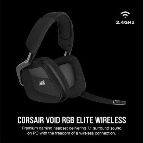 Corsair VOID ELITE Wireless Over Ear Gaming Headset με σύνδεση USB