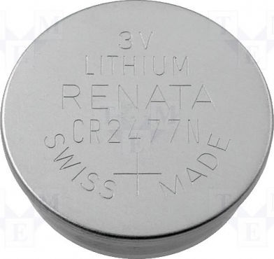 Renata Μπαταρία Λιθίου Ρολογιών CR2477N 3V 1τμχ