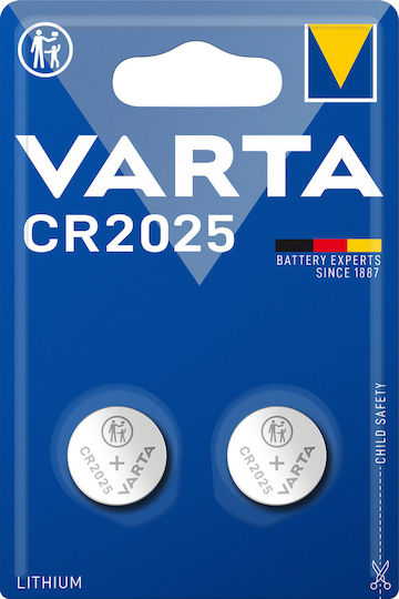 Varta Professional Electronics Μπαταρίες Λιθίου Ρολογιών CR2025 3V 2τμχ