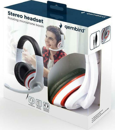 Gembird Maxter MHS-003 On Ear Gaming Headset cu conexiune 3,5mm Black/White